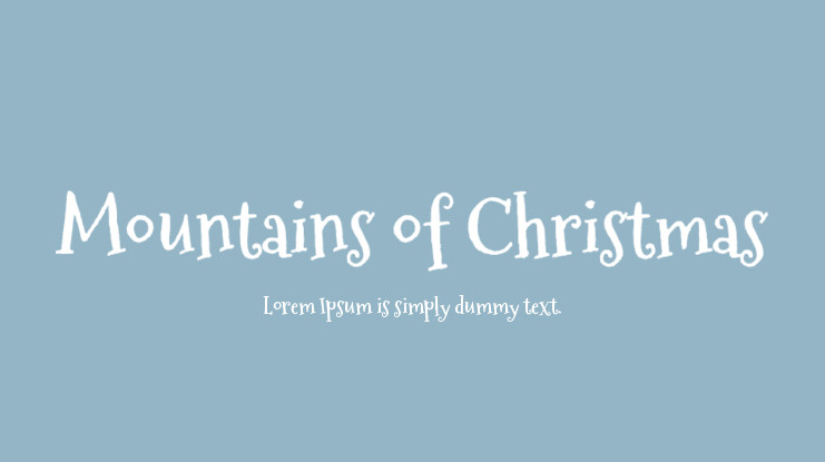 Beispiel einer Mountains of Christmas Bold-Schriftart