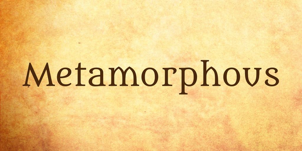 Beispiel einer Metamorphous-Schriftart