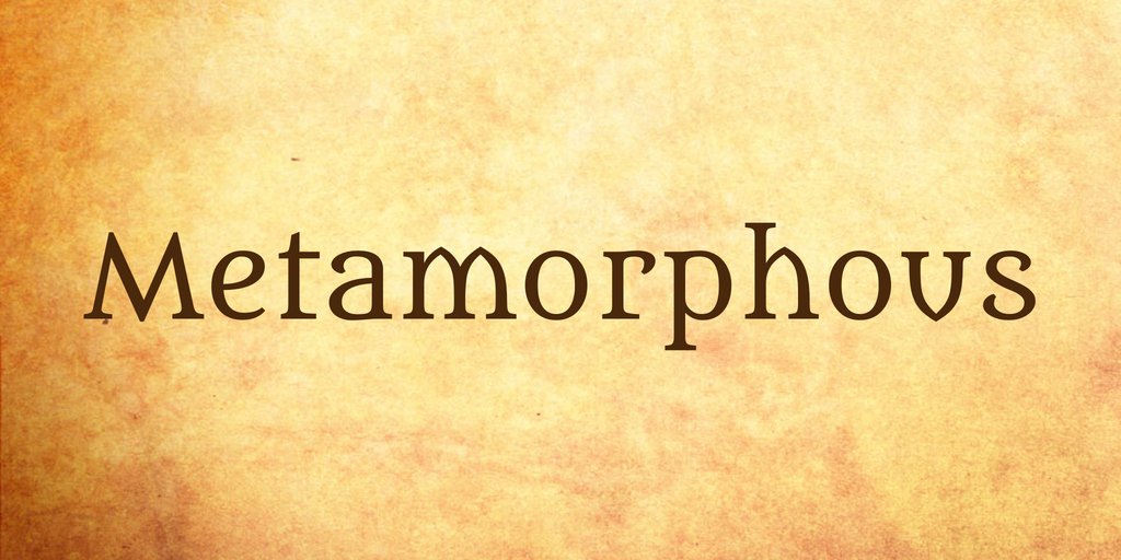 Beispiel einer Metamorphous Regular-Schriftart