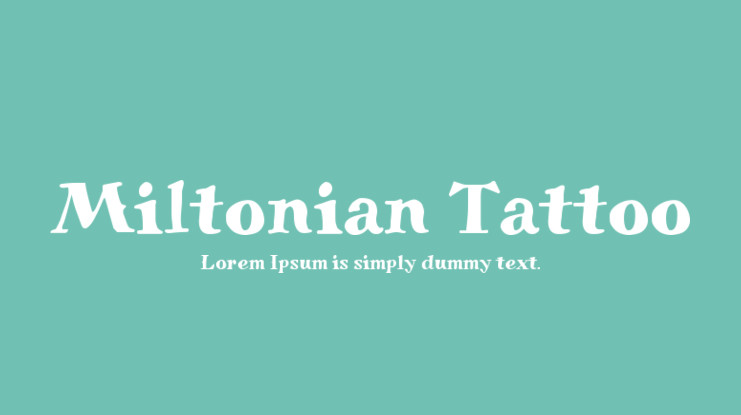 Beispiel einer Miltonian Tattoo Regular-Schriftart