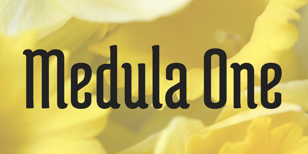 Beispiel einer Medula One-Schriftart