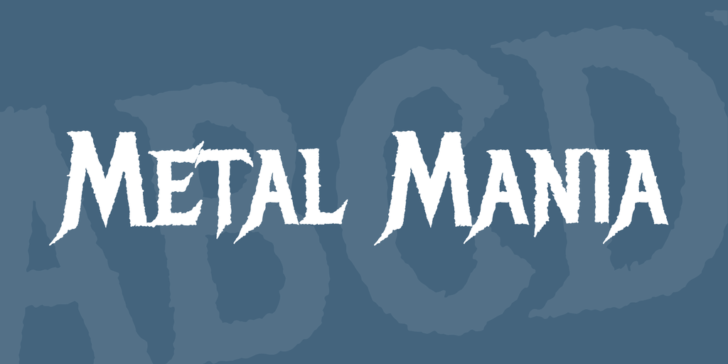 Beispiel einer Metal Mania-Schriftart