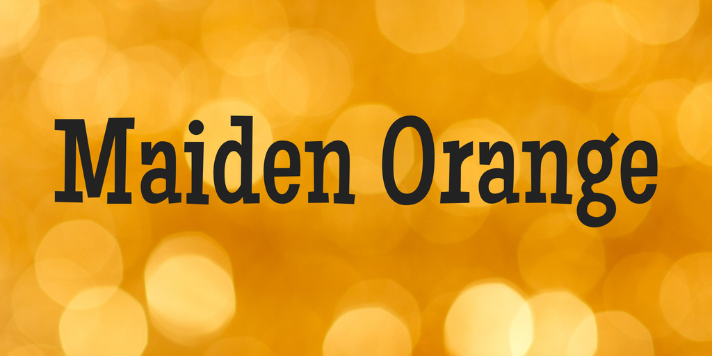 Beispiel einer Maiden Orange-Schriftart