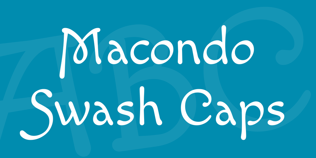 Beispiel einer Macondo Swash Caps-Schriftart