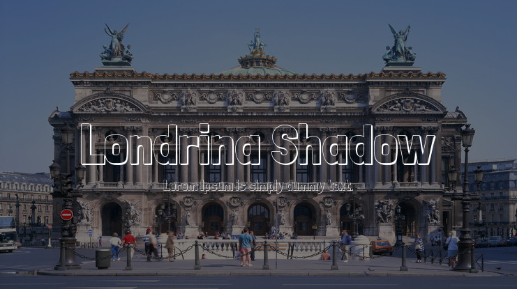 Beispiel einer Londrina Shadow-Schriftart