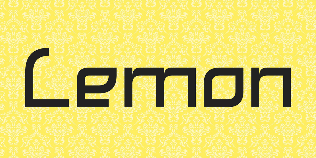 Beispiel einer Lemon-Schriftart