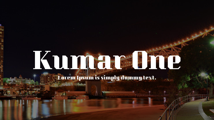 Beispiel einer Kumar One-Schriftart