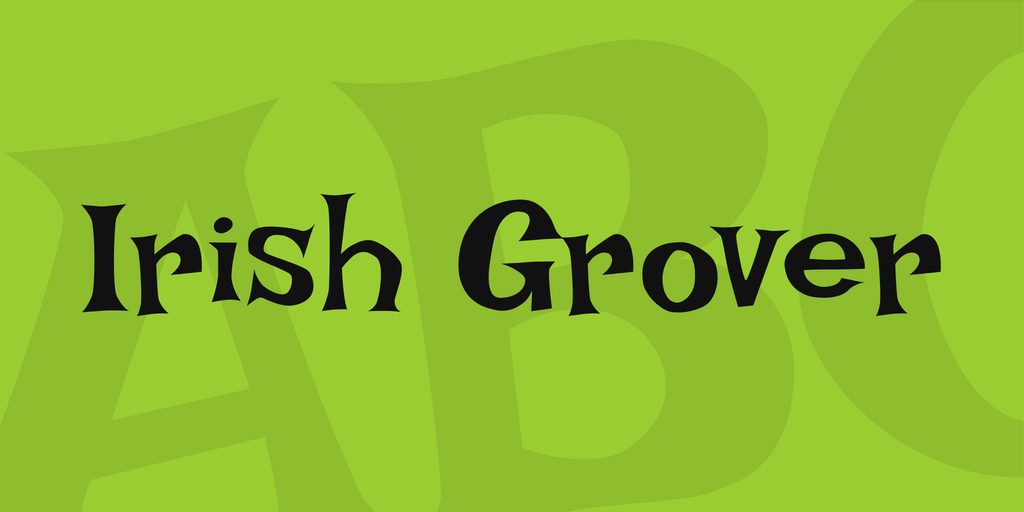 Beispiel einer Irish Grover-Schriftart