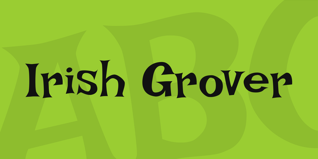 Beispiel einer Irish Grover Regular-Schriftart