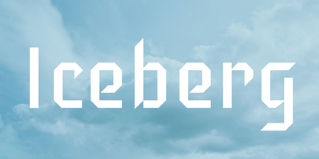 Beispiel einer Iceberg-Schriftart