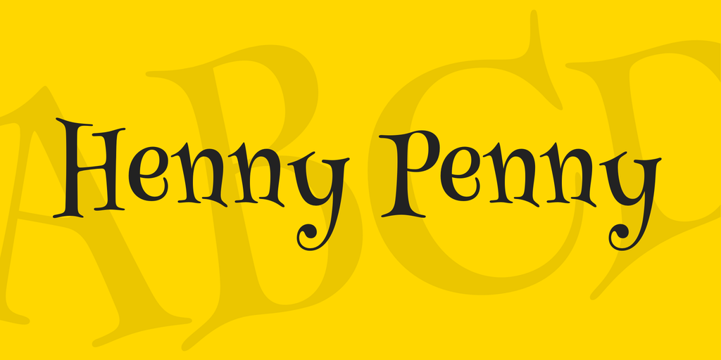Beispiel einer Henny Penny-Schriftart