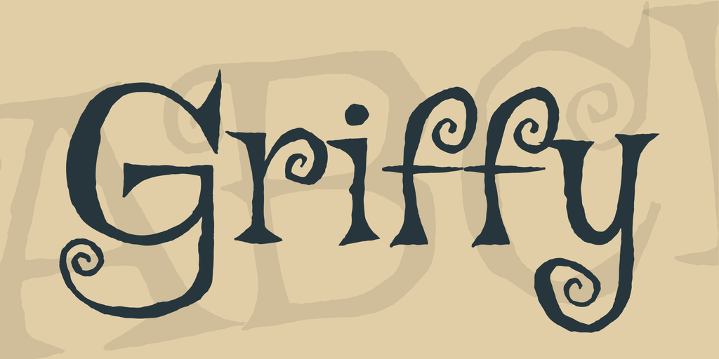 Beispiel einer Griffy-Schriftart
