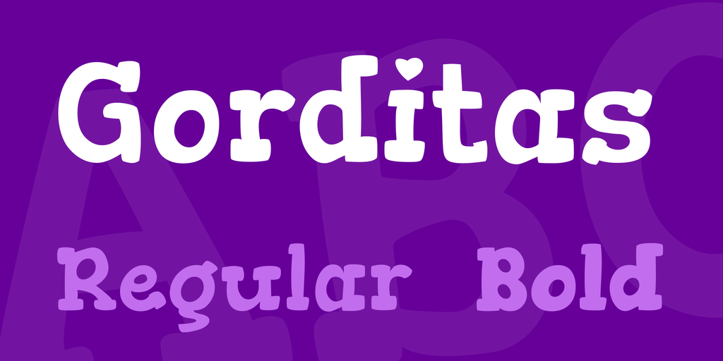 Beispiel einer Gorditas Bold-Schriftart