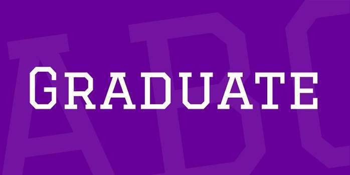 Beispiel einer Graduate Regular-Schriftart