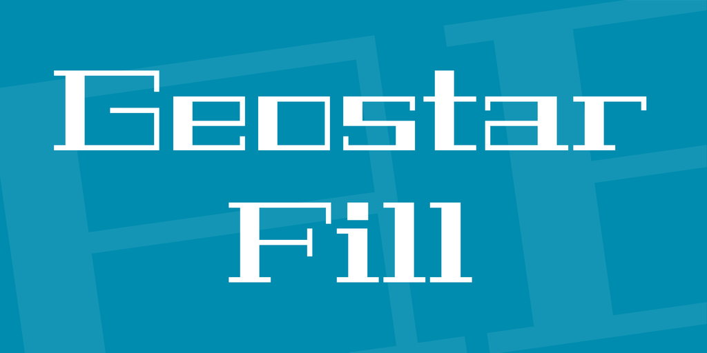 Beispiel einer Geostar Fill Regular-Schriftart