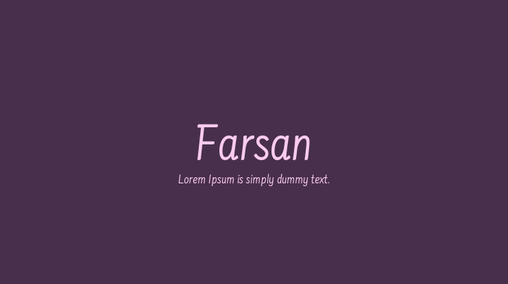Beispiel einer Farsan-Schriftart