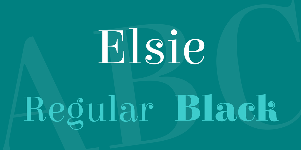 Beispiel einer Elsie-Schriftart