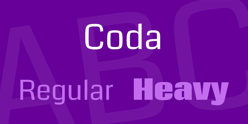 Beispiel einer Coda Extra Bold-Schriftart