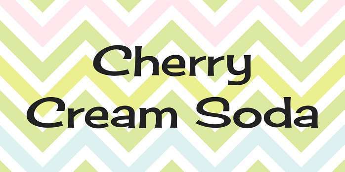 Beispiel einer Cherry Cream Soda-Schriftart