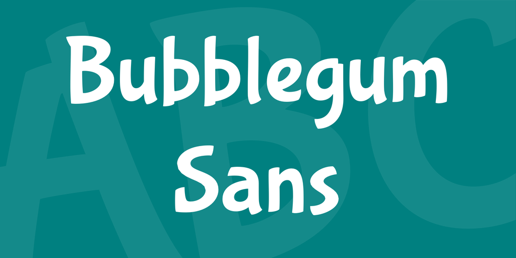Beispiel einer Bubblegum Sans-Schriftart