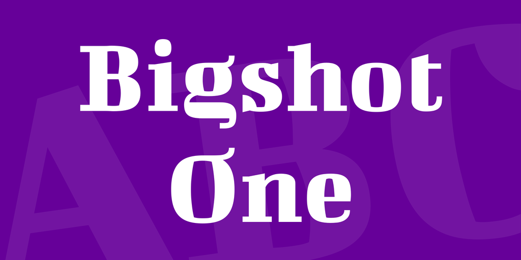 Beispiel einer Bigshot One Regular-Schriftart