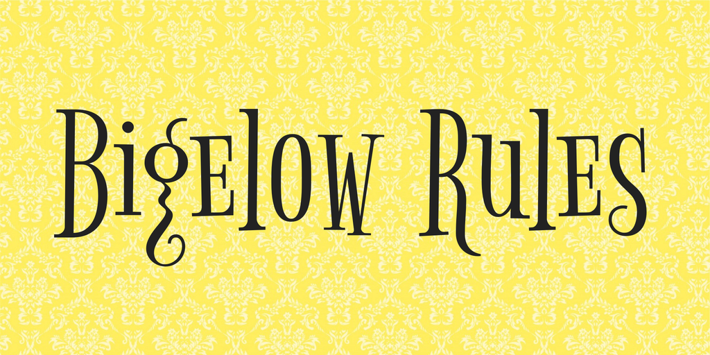 Beispiel einer Bigelow Rules Regular-Schriftart