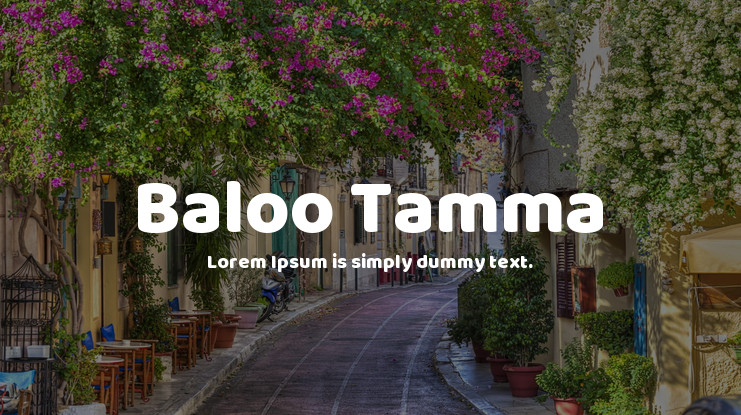 Beispiel einer Baloo Tamma-Schriftart