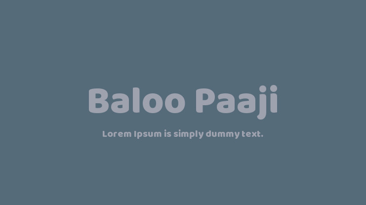Beispiel einer Baloo Paaji-Schriftart