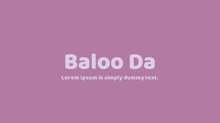 Beispiel einer Baloo Da-Schriftart