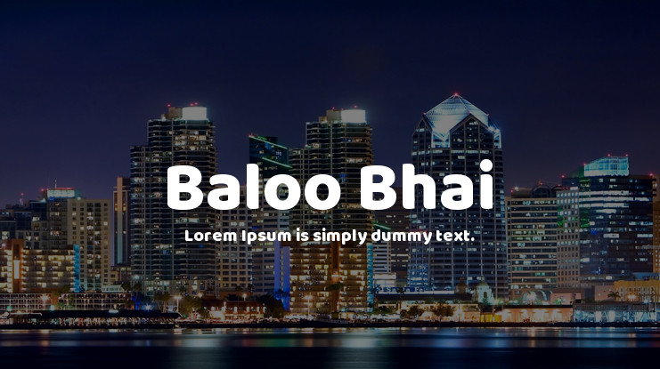 Beispiel einer Baloo Bhai-Schriftart