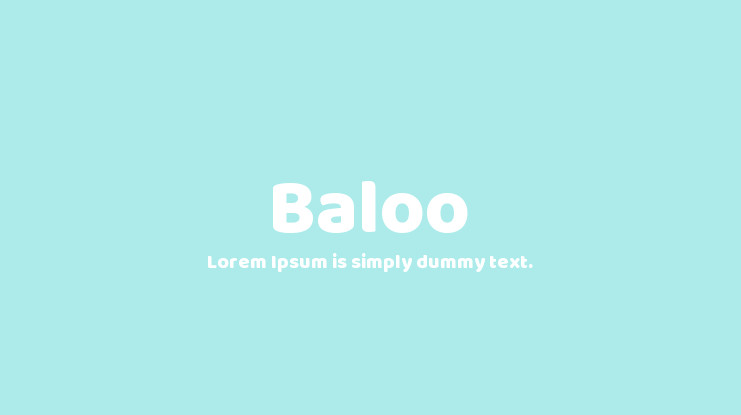 Beispiel einer Baloo-Schriftart