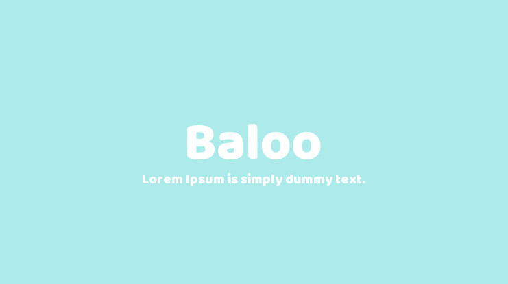 Beispiel einer Baloo Regular-Schriftart