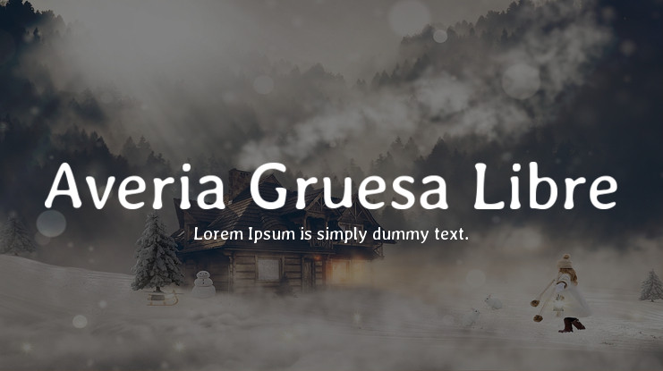 Beispiel einer Averia Gruesa Libre-Schriftart