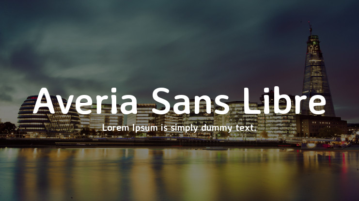 Beispiel einer Averia Sans Libre Bold-Schriftart