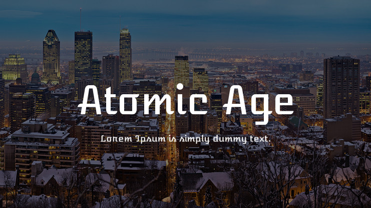 Beispiel einer Atomic Age-Schriftart