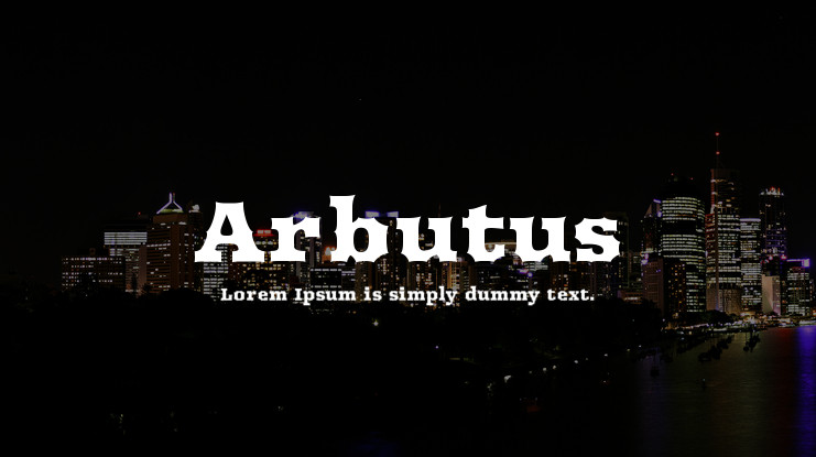 Beispiel einer Arbutus-Schriftart