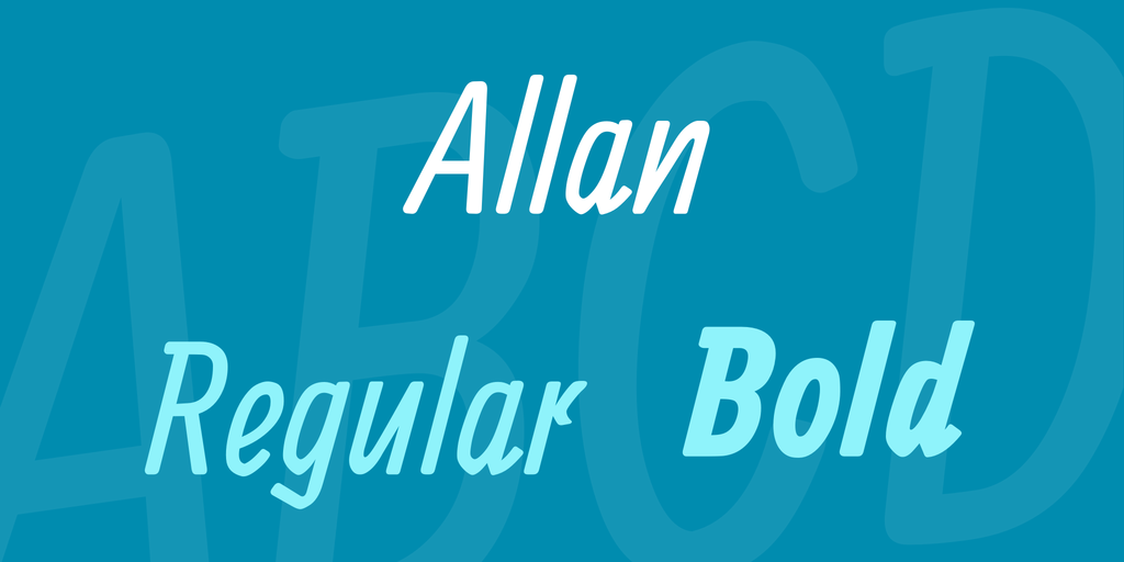 Beispiel einer Allan Regular-Schriftart