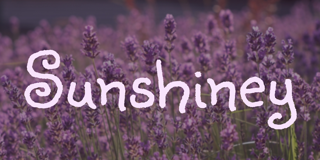 Beispiel einer Sunshiney-Schriftart