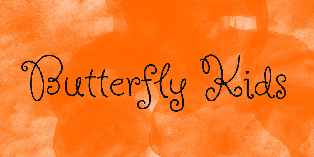 Beispiel einer Butterfly Kids-Schriftart