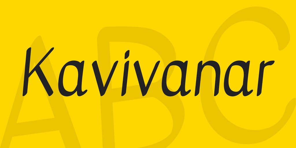 Beispiel einer Kavivanar-Schriftart