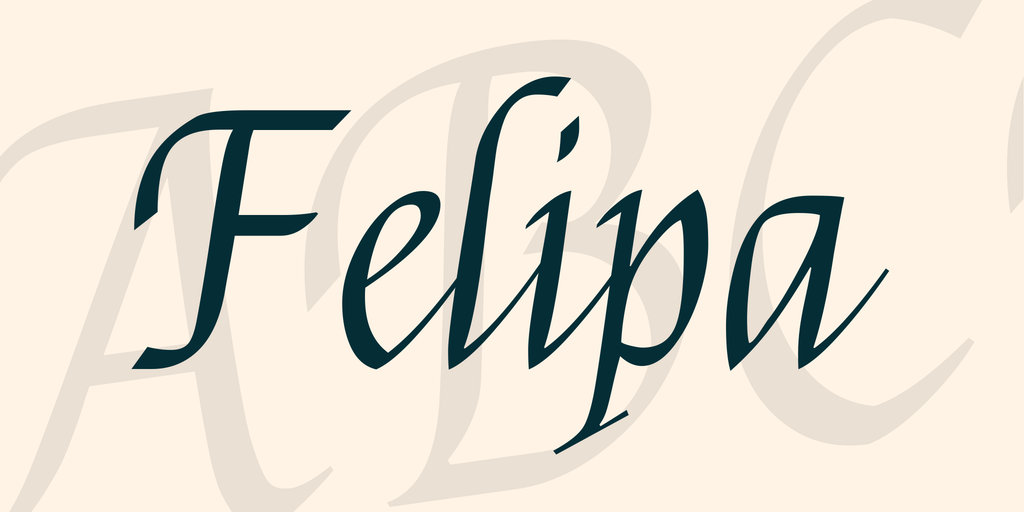 Beispiel einer Felipa-Schriftart