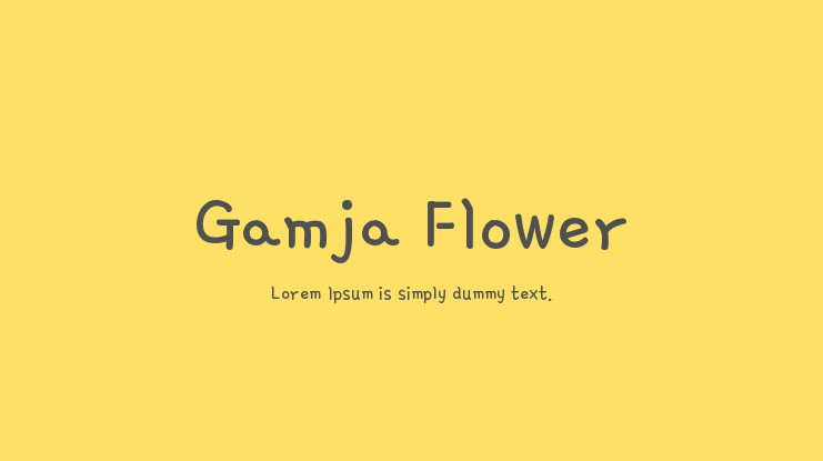 Beispiel einer Gamja Flower-Schriftart