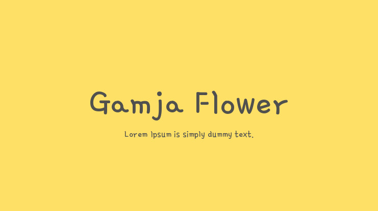 Beispiel einer Gamja Flower Regular-Schriftart