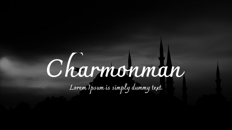 Beispiel einer Charmonman-Schriftart