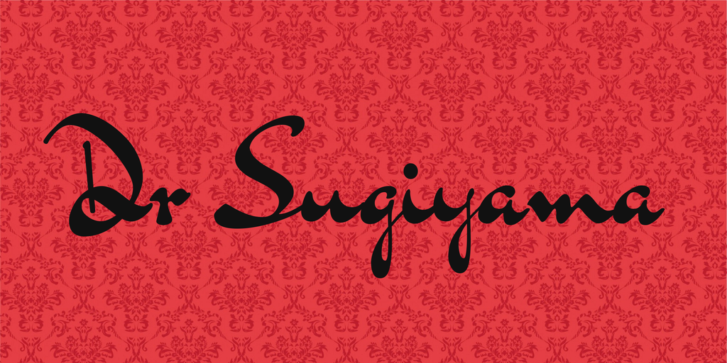 Beispiel einer Dr Sugiyama-Schriftart