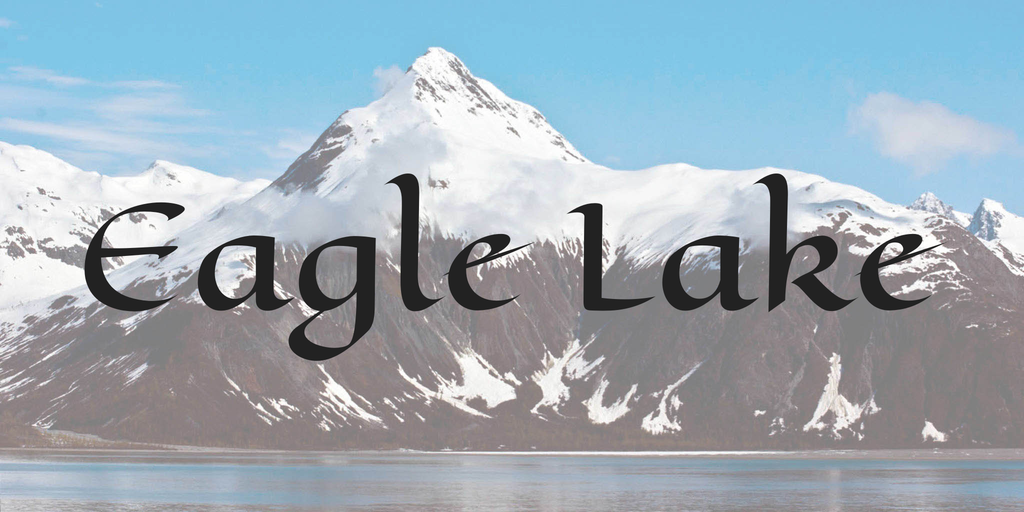 Beispiel einer Eagle Lake-Schriftart