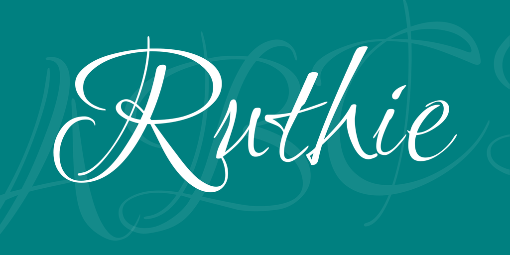 Beispiel einer Ruthie-Schriftart