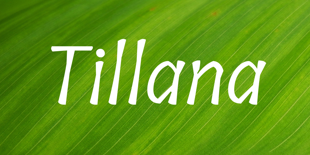Beispiel einer Tillana-Schriftart