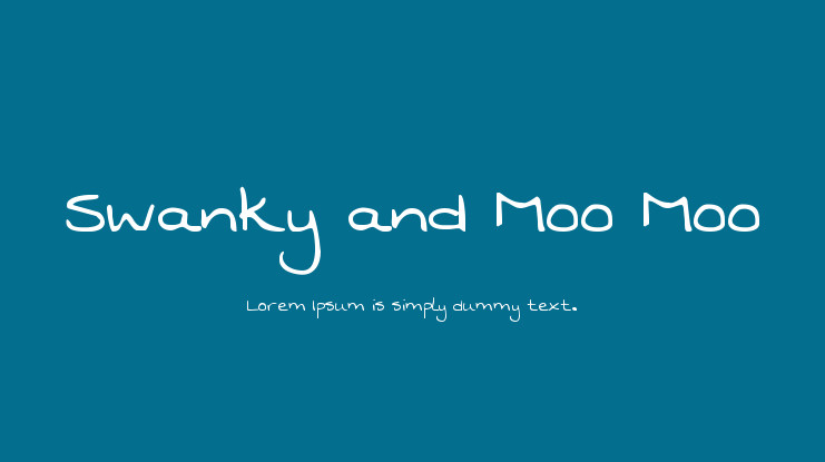 Beispiel einer Swanky and Moo Moo-Schriftart