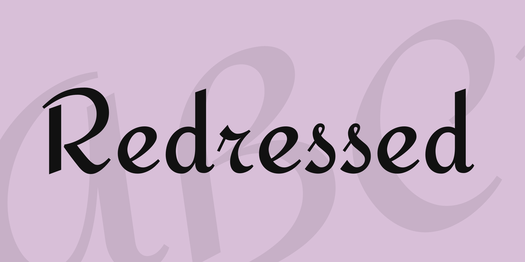 Beispiel einer Redressed Regular-Schriftart